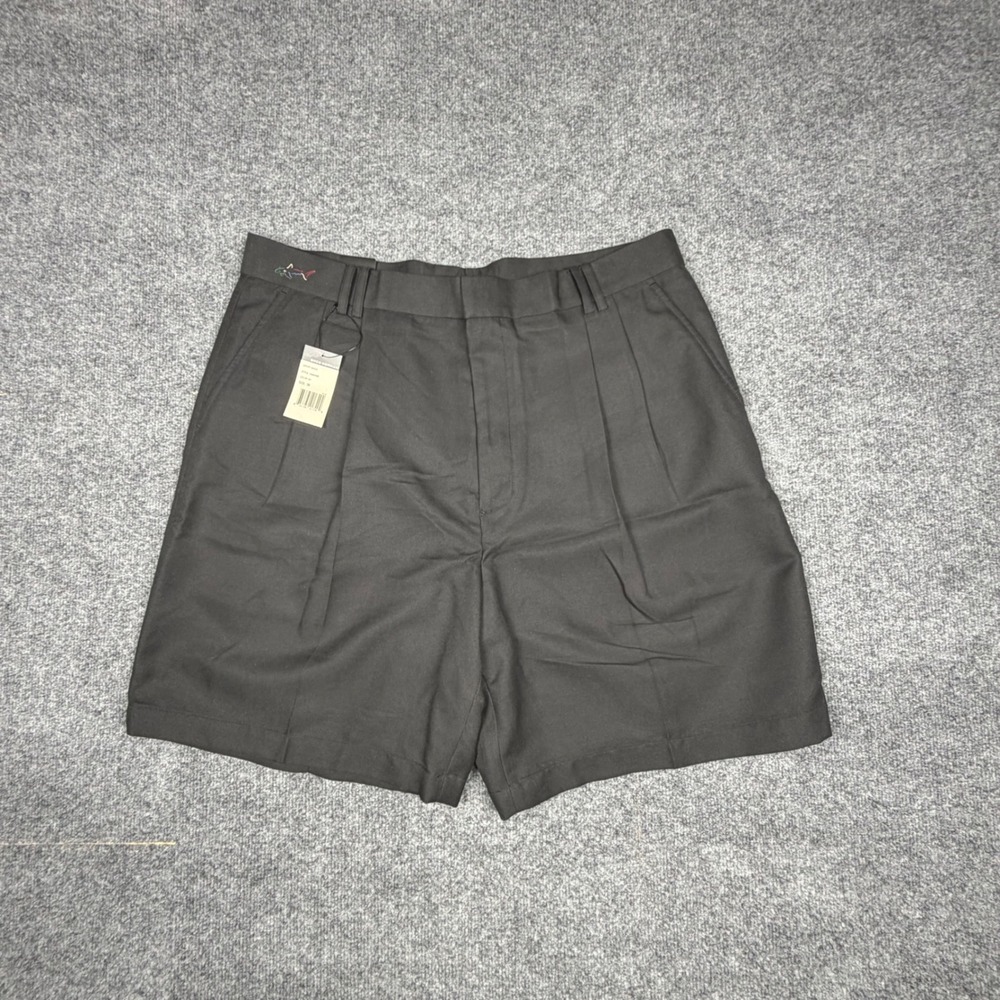 Greg Norman Shark Mens Black Pleated Golf Shorts Waist 38 NWT G2MS4H01